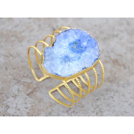 Blue Druzy Bracelet